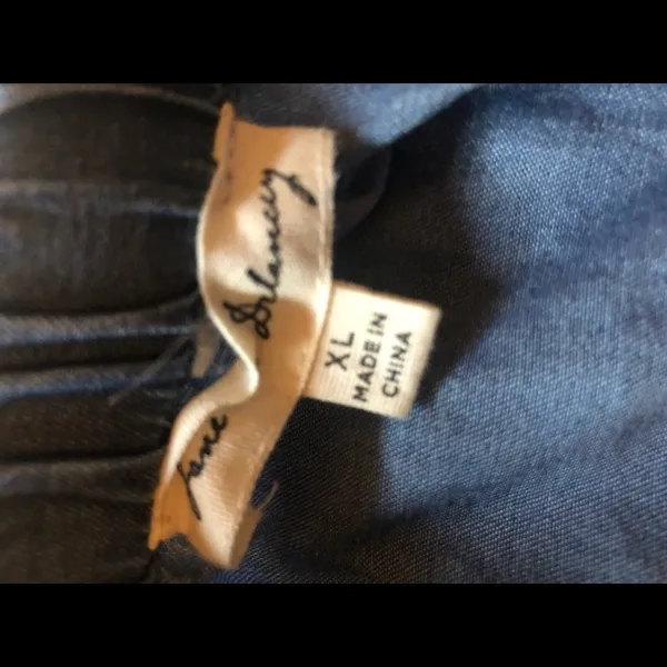 Blue denim off the shoulder top Size XL - Image 4