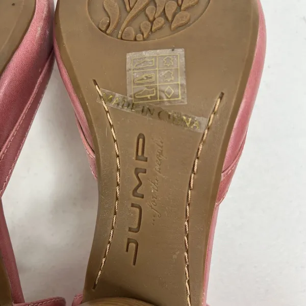 JUMP 7.5 Bayke Pink Leather Ankle Strap Cone Heel dOrsay Pumps Retro Style - Image 15