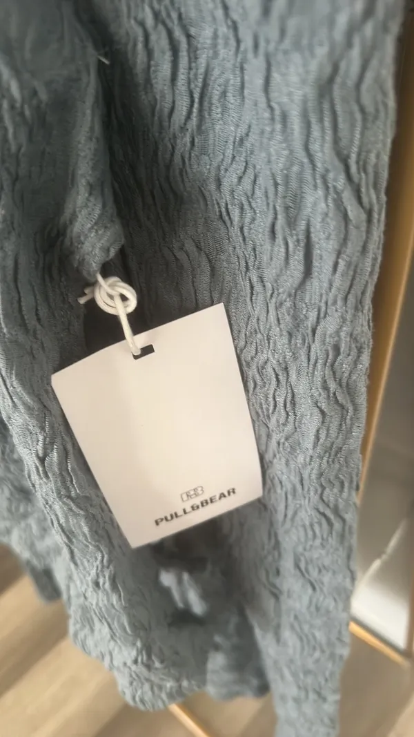 Flowing pants with an elastic waistband and textured - Image 7
