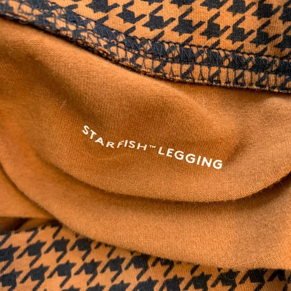 Lands End Starfish Leggings Womens‎ Large 14-16 Brown Houndstooth Knit Pants L - Image 4