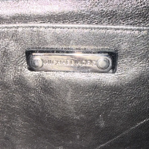 Michael Kors Buckle‎ Black Designer Old Money Minimalist Patent Leather Clutch - Image 7