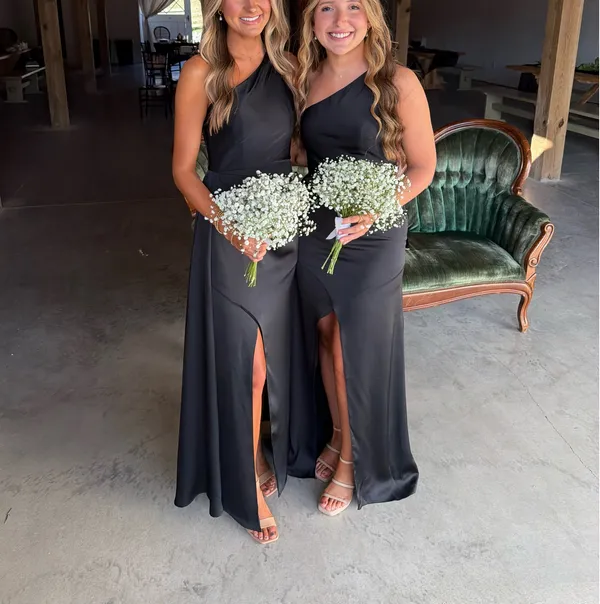 Azazie Bridesmaid Dress Black - Image 6