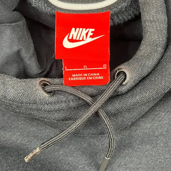 Nike Black Rally Funnel Neck Metallic Bubble Graphic Pullover Hoodie Sweatshirt - Image 5