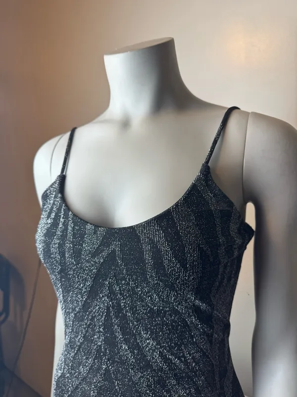 Popular 21 Black glittery spaghetti strap dress - Image 2