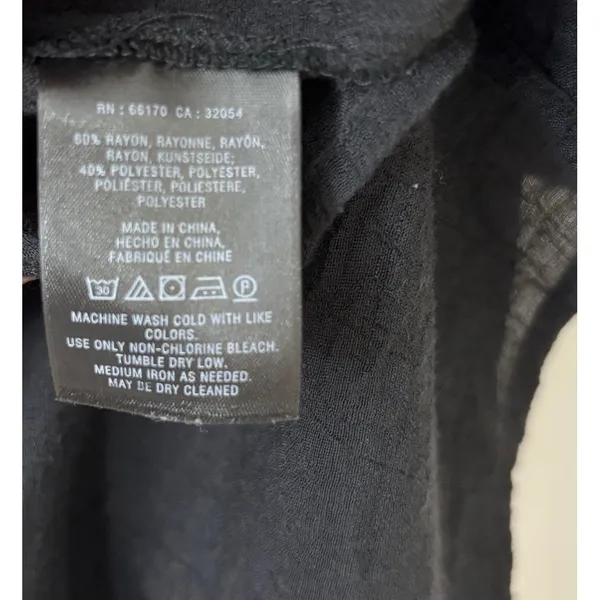 ANTHROPOLOGIE Maeve XS Black Flutter Sleeve Whimsigoth Flowy Top Semi‎ Sheer - Image 8