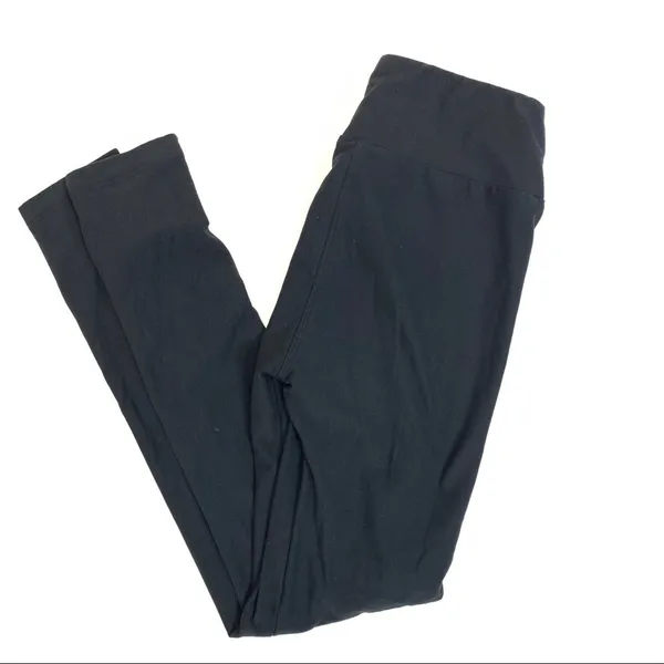 LULAROE OS Solid Black Leggings 130 - Image 2