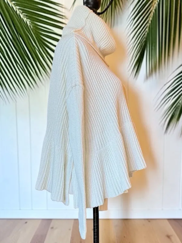 Free People Layer Cake Turtleneck Sweater Cream Size XS - Image 3