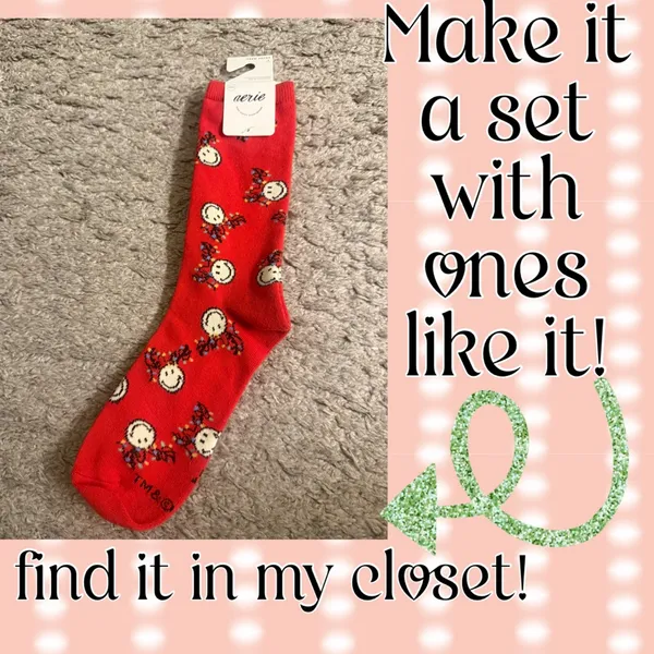 American Eagle AE Light Pink Christmas Nutcracker Ballet Women’s Crew Socks NWT - Image 7