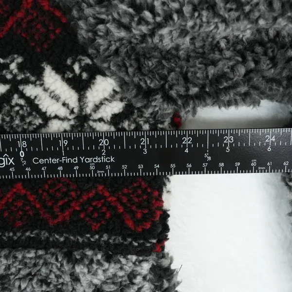 Simply Southern Sherpa Fleece Womens M Faux Fur Fair Isle Quarter Zip‎ Pullover - Image 10