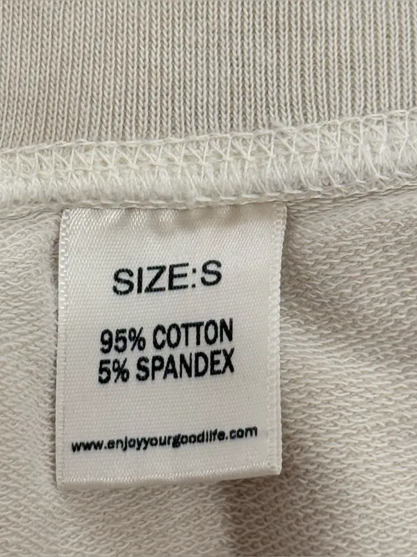 Goodlife Micro Terry Lounge Set Small Beige Hoodie Joggers Travel Minimal Comfy - Image 10