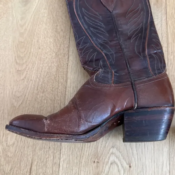 Dan Post Boots Western Cowboy Size US5 Brown - Image 5