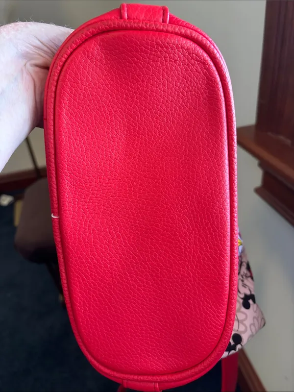 Disney Red Floral Mickey Drawstring Crossbody Bag - Image 7