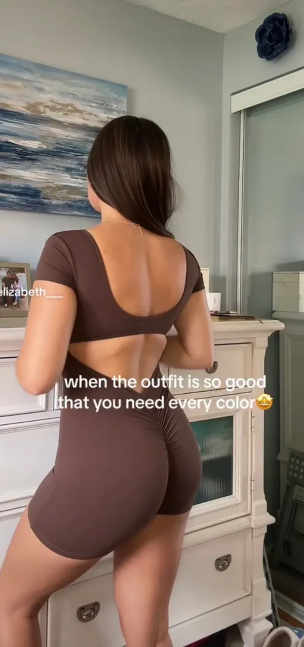 Amazon Brown Athletic Romper - Image 2