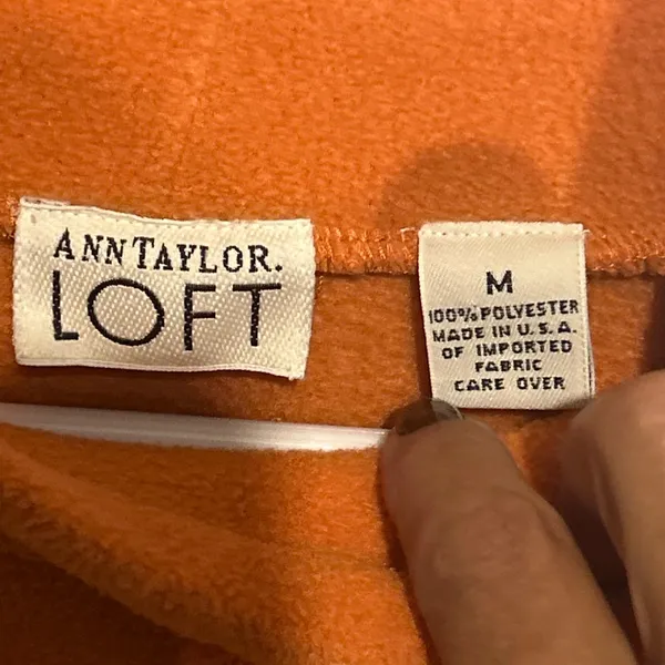 Ann Taylor LOFT fleece half-zip hoodie sweatshirt oversized M/L - Image 7