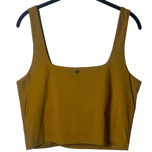 Fabletics Lydia Built In Bra Tank‎ Golden Dijon Athletic Comfort Stretch XL/XXL - Image 5