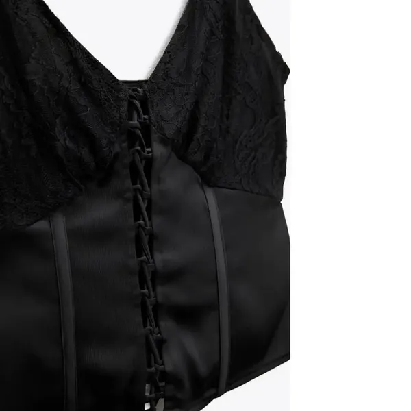 Nwot Zara Black Bloggers Fav Corset Top Xs - Image 7