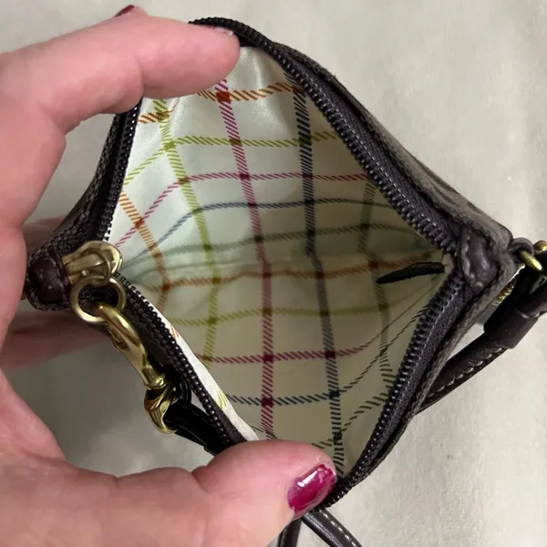 Coach Brown Signature Wristlet with Gold Hardware - Image 5