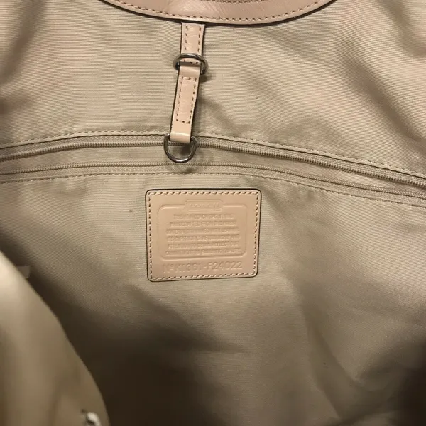 COACH Pink Animal Print Canvas Tote Bag - Image 5