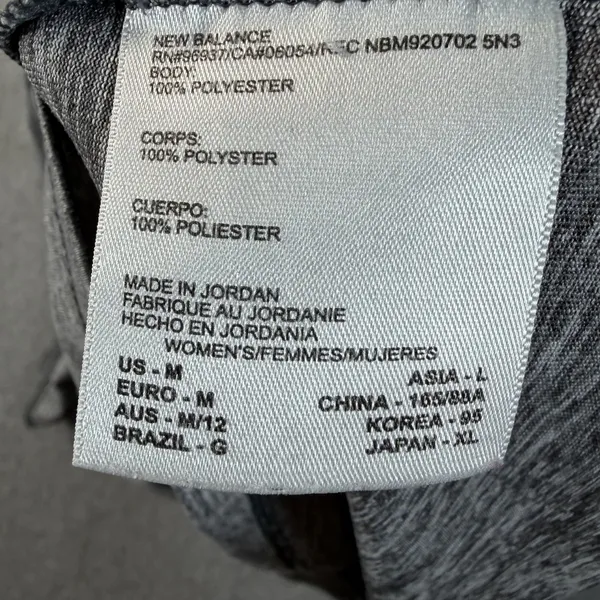 New Balance Women's Medium Gray Heather Racerback Tank Top Activewear Workout - Image 7