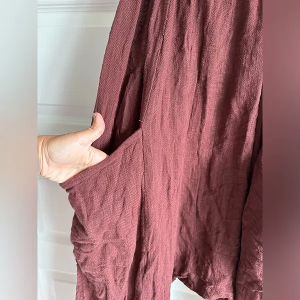 Free‎ People Henriette Jumpsuit Romper in Raisin NWT - Image 8