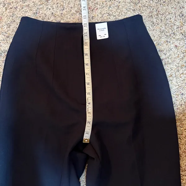 NEW Abercrombie & Fitch Slim Straight Tailored Trouser Pants Black Size 25 - Image 13