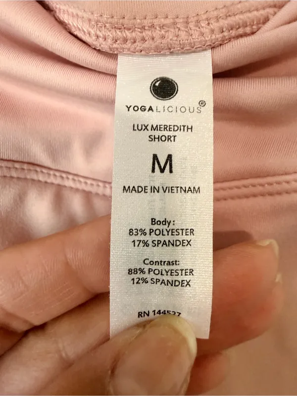 Yogalicious Blush Pink High-Waist Skort Shorts. Size M - Image 3