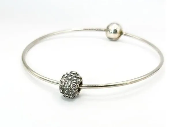 Pandora Easter Bunny Egg Holiday Bead With Clear Cubic Zirconia Authentic Charm - Image 2