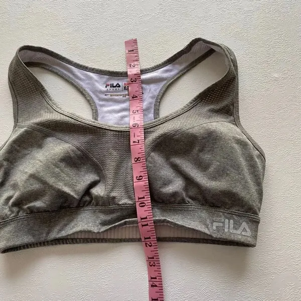 FILA Sport Running Sports Bra XL Gray Racerback Medium Support Athletic - Image 5