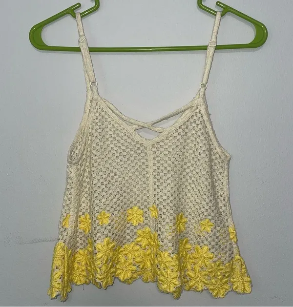 Free People Boho Floral Crochet Top - Image 4