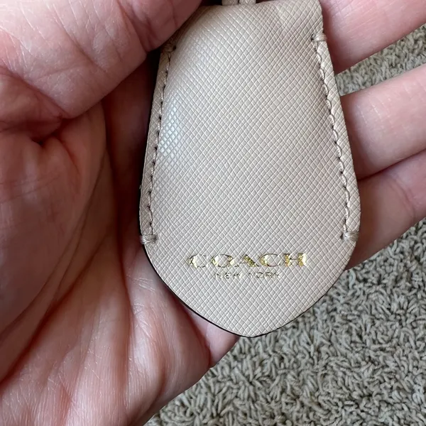 Coach Leather Handbag Purse Tote Bag Outlet Tan Beige - Image 4