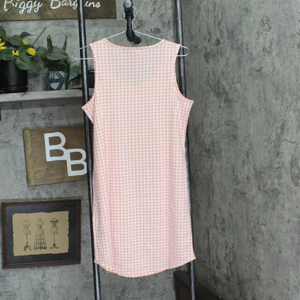 NEW Charter Club Floral Tank Sleep Shirt 100181258MS Gingham Coral Orange XS - Image 3