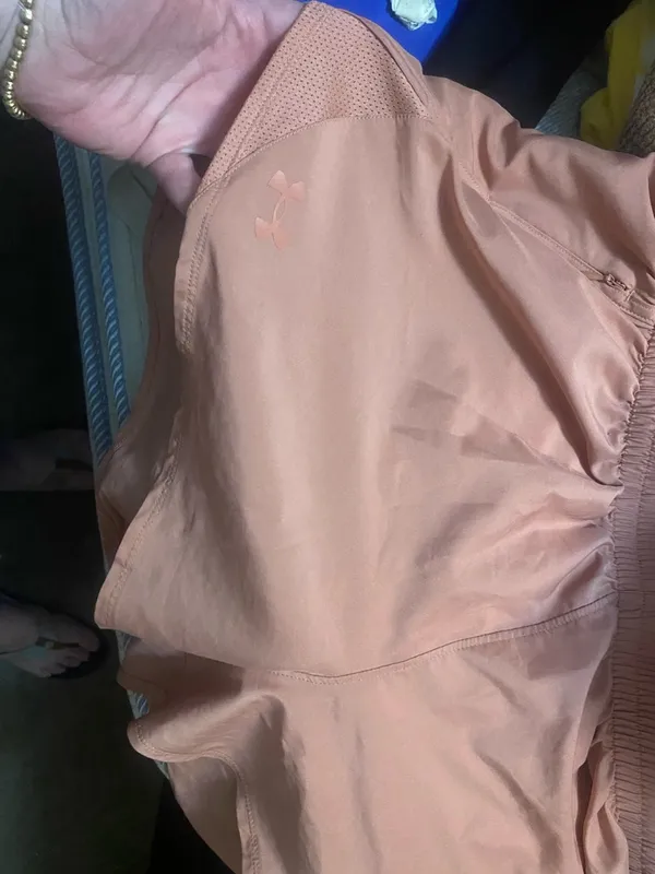 Under Armour Peach-Orange Athletic Shorts with Elastic Waist - Image 2