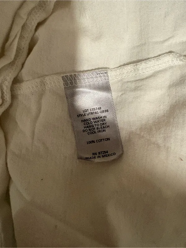 one clothing 100% Cotton White Crop Tee with Yellow Woodstock 1969 Print - Image 5