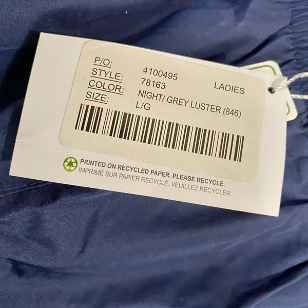 North End Women’s Casual Lined Windbreaker Pants Blue Grey Luster Size Large NWT - Image 5