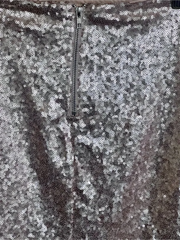 Lulus Champagne Sequin Pencil Skirt Size XS - Image 11