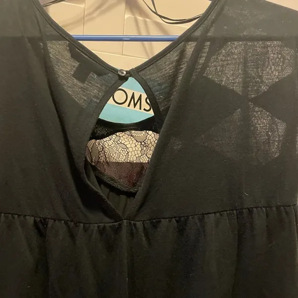 American Eagle Black swing top. Lace detail. Soft. Medium - Image 2