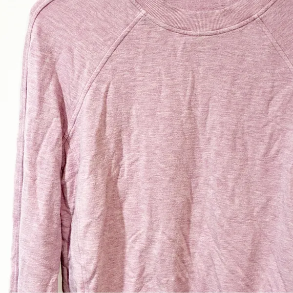 Lululemon Close Comfort‎ Crewneck Heathered Pink Bliss Pullover - Image 2