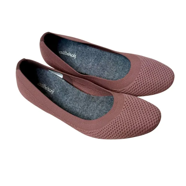 ALLBIRDS Women's Size 8 Tree Breezers Ballet Flats Dusty Rose Pink Wool Comfort - Image 2