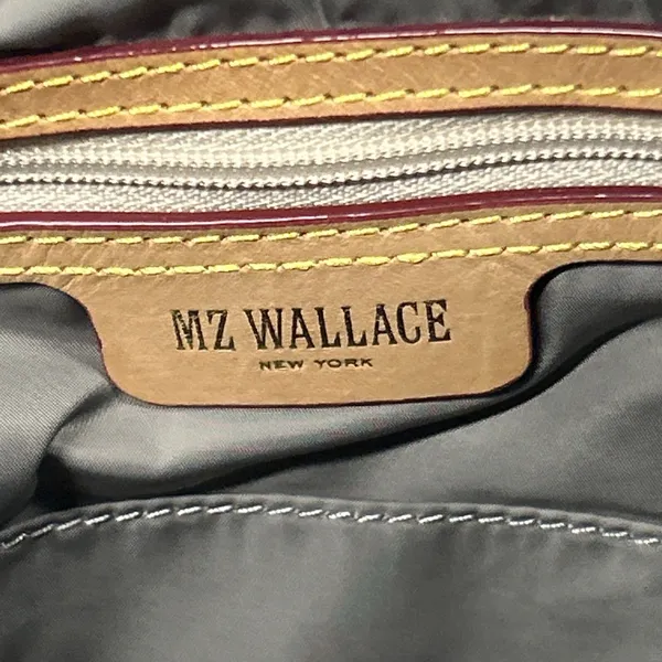 MZ WALLACE Quilted Madison Nylon Shoulder Hand Bag Crossbody Dark Purple Purse - Image 9