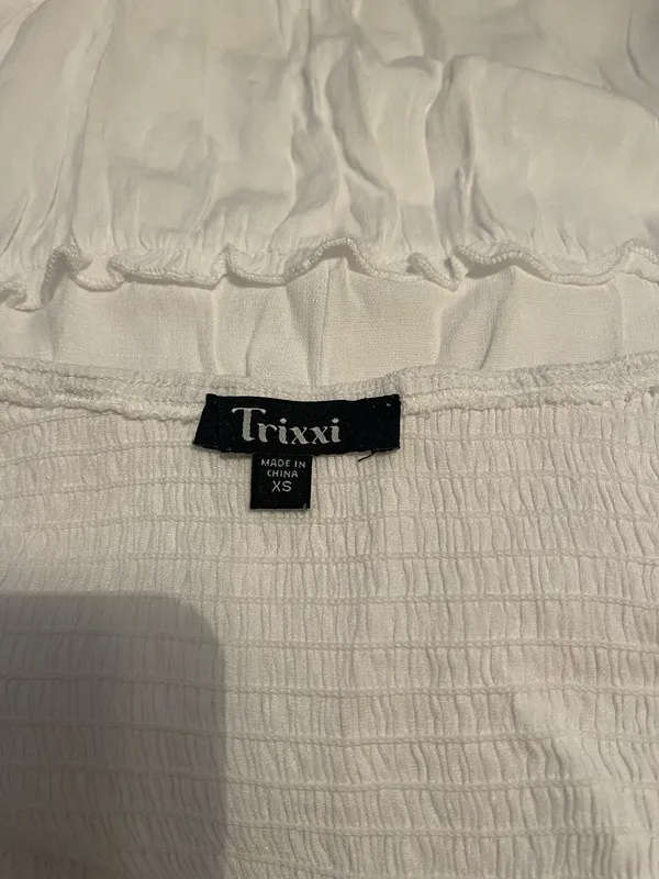 Trixxi White Tiered Tie Shoulder Maxi Dress. Size s - Image 13