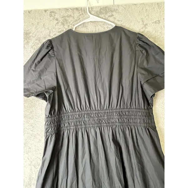 Quince‎ 100% Organic Cotton Poplin Tiered Maxi Dress Quiet Luxury Minimalist XL - Image 4