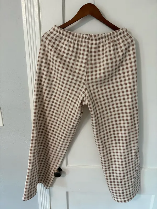 Grayson Threads Tan Plaid Sweatpants - Image 2