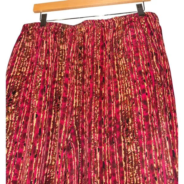 Vintage Silk Cocoon Inc Silk Wide Leg Pants Women's XL‎ Boho Hippie Soft Luxury - Image 3
