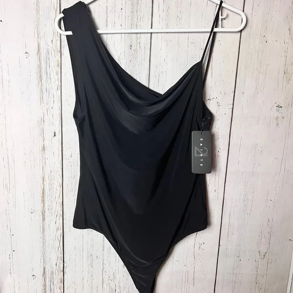 Saints 21 Women's One Strap Black Body Suit Sz XL - Image 9