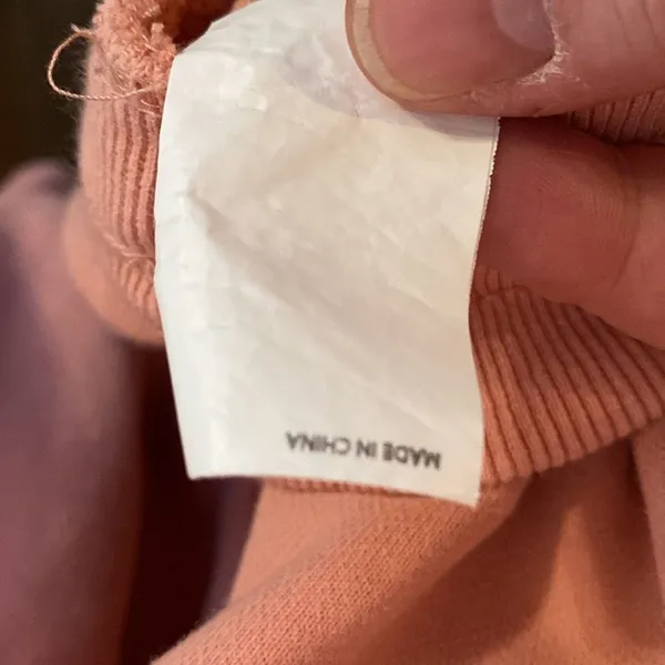 Nap Loungewear Peach Coral Oversized Sweatshirt Hi-Low Drawstring Hem Size Large - Image 9
