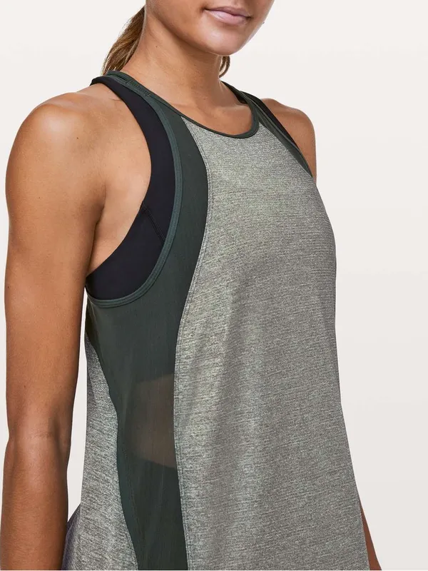 lululemon athletica Green and Gray Strappy Racerback Tank - Image 3
