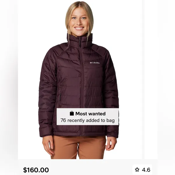 Columbia Women's Deep Purple Puffer Jacket - Image 14