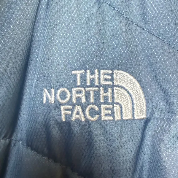 The North Face Womens Reversible Mossbud Swirl Vest Blue Quilted Fleece‎ Medium - Image 2