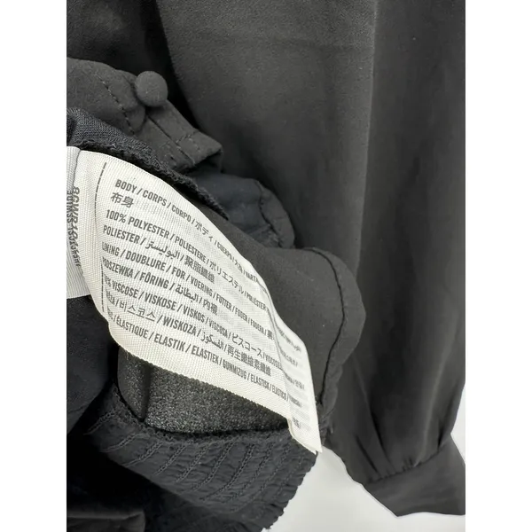Abercrombie‎ & Fitch Black Sweetheart Button Through Long Sleeve Blouse Small - Image 6
