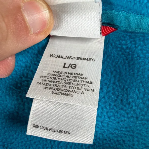 The North Face Womens TKA 100 Glacier Quarter Zip Fleece Pullover Blue Large - Image 9